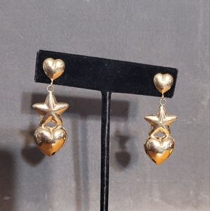 14k solid yellow gold earrings